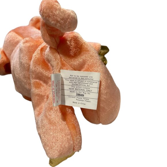 TY BEANIE Zodiac Collection Pig Gold Hooves Peach Body Plush Stuffed Animal 6.5" - Picture 7 of 8
